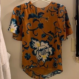 Orange and blue top